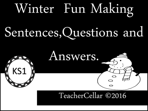 Writing Winter Sentences, Questions and Answers