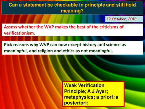 Weak Verification Principle