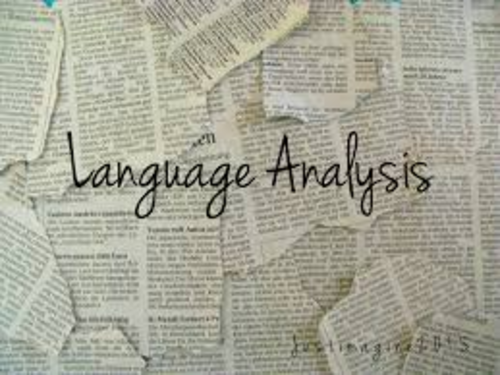 Language paper 1 - Question 2 - Language Analysis