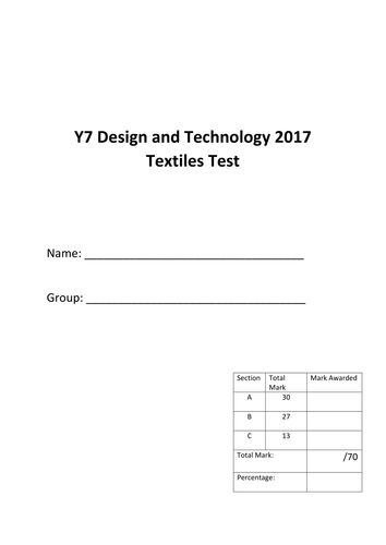 Y7 Textiles Test