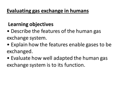 Evaluating gas exchange in humans- NEW KS3 CURRICULUM