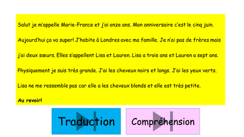 Reading, writing and Speaking - personal introductions and personal idendification