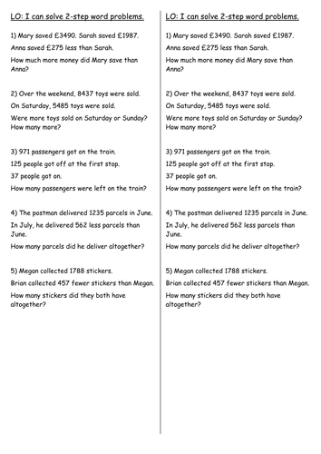 Tricky 2-step word problems (add/subtr)