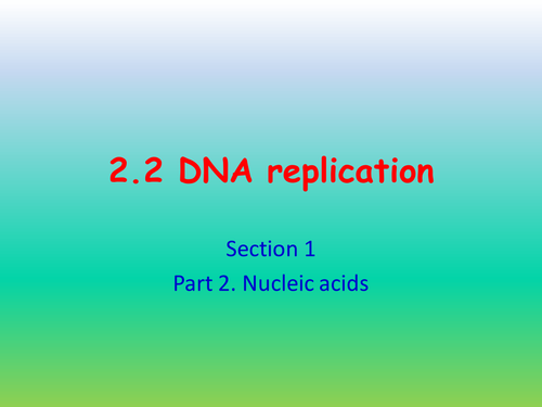 DNA replication. Meselson Stahl evidence. AQA AS 3.1.5.2