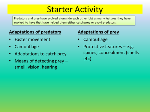 Predation. 3.7.4. AQA. A2