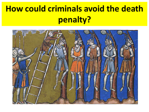 OCR SHP B - Crime and Punishment 1250-1500 - Ways to avoid the death penalty.