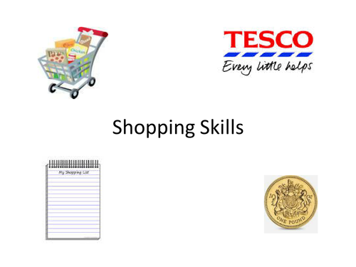 Matching Money to shopping items