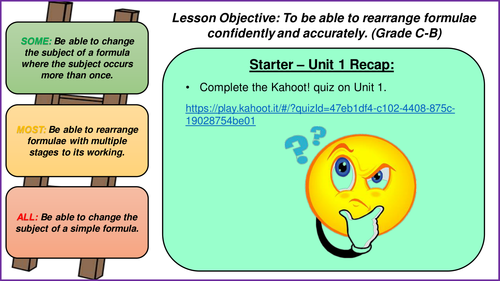 AQA Further Maths - Unit 2 Algebra II - Rearranging Formulae.