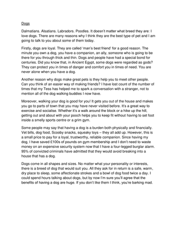 Writing Speeches series of five lessons