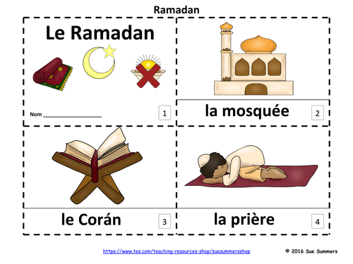 French Ramadan 2 Emergent Reader Booklets
