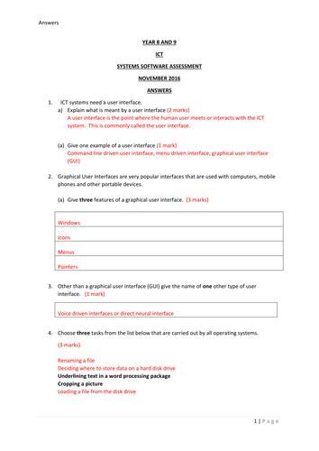 Systems Software Assessment