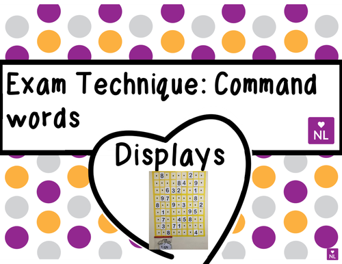 FREE Exam Command Words (Display)