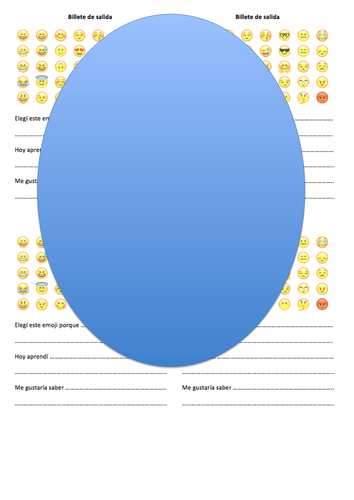 Emoji exit ticket