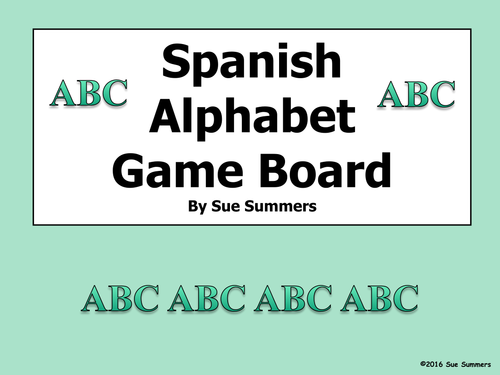 Spanish Alphabet Board Game 2 Designs