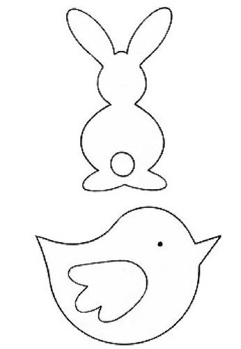 Rabbit, Chick and Cross Templates for Easter