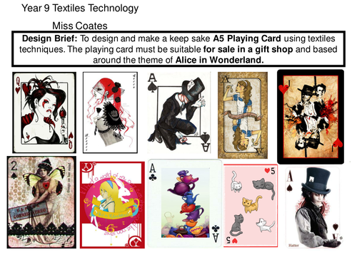 Alice In Wonderland Textiles Technology KS3