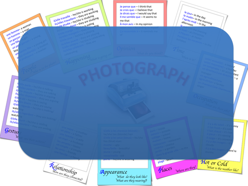 Describe the photo mnemonic (French) for new GCSE