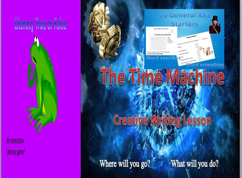The Time Machine Complete Creative Writing Lesson + Literacy Game and Starters