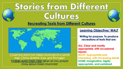 Stories from Different Cultures: Recreations (Double-Lesson!)