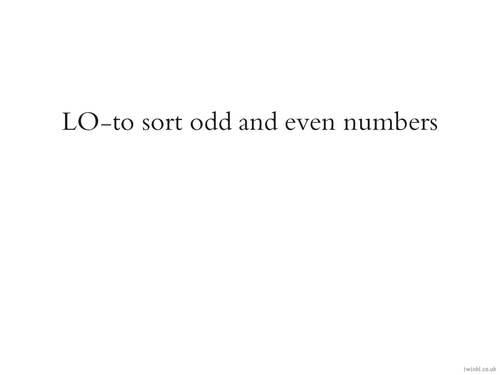 KS1 Maths odd and even  2 lesson plans