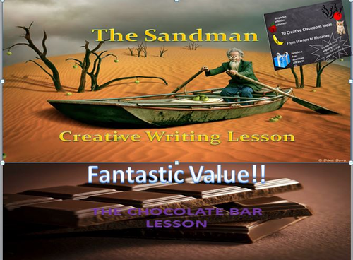 The Sandman Complete Creative Writing Lesson + The Chocolate Bar Lesson with Starter Cards