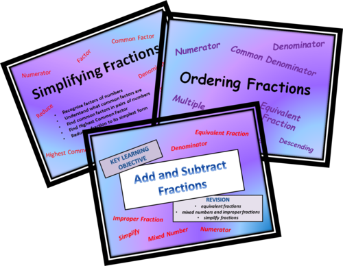 Simplify & Order FRACTIONS