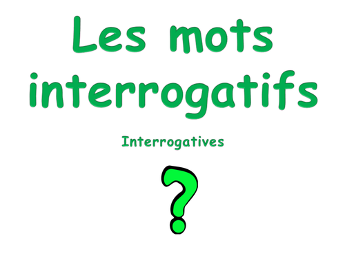 French interrogatives display