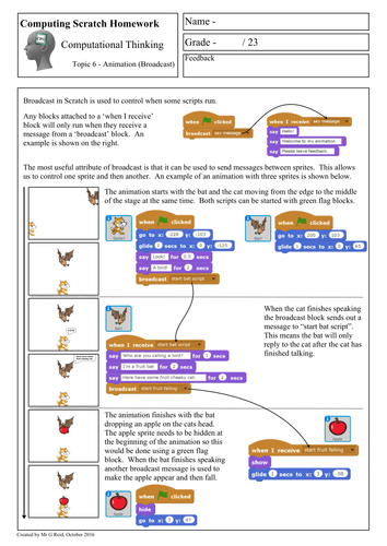 Scratch Programming - Computational Thinking Homework 6