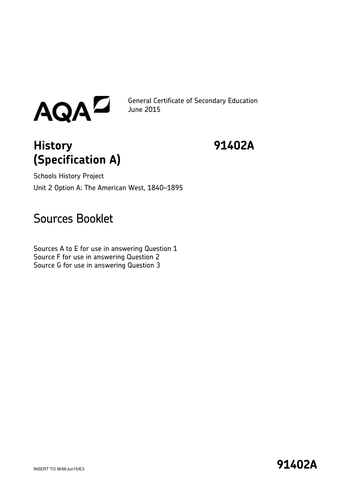 AQA American West 1840 - 1895 Assessment