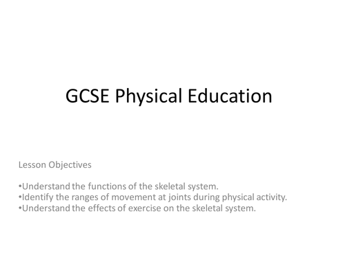 GCSE PE - The Skeletal System