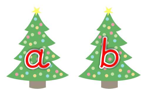 Alphabet Christmas Trees