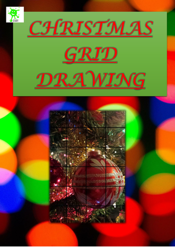 Christmas Activity. Festive Grid Drawing 2