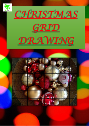 Christmas Activity. Festive Grid Drawing 6