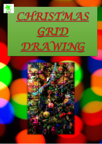 Chistmas Crafts Activity. Festive Grid Drawing 11