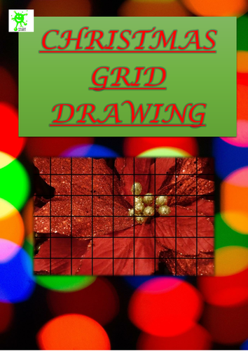 Christmas Crafts Activity. Festive Grid Drawing 12