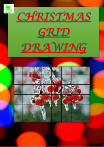 Christmas Crafts Activity. Festive Grid Drawing 13