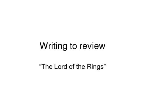 The Lord of the Rings Review Analysis