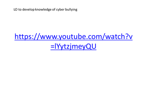 Bullying Scheme of Work E-Safety one for each year group