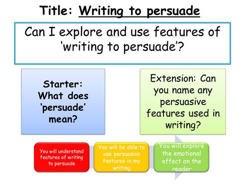 Writing to persuade- writing task related to A Christmas Carol