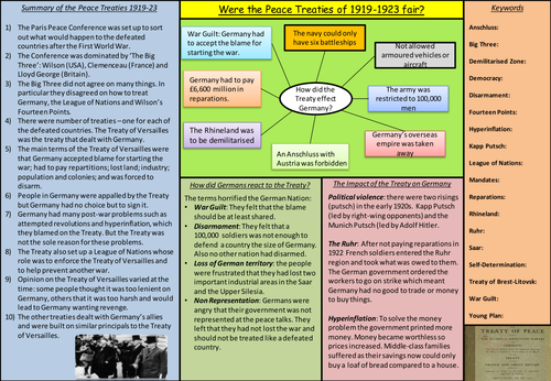 International Relations Revision place-mats (GCSE)