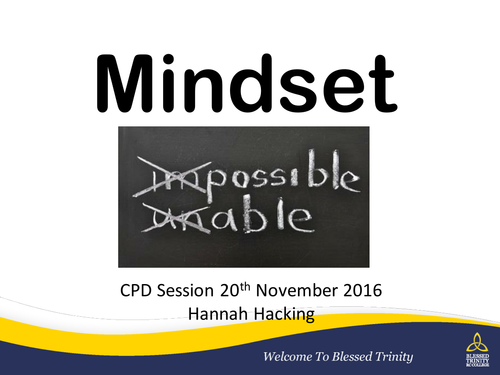 Inset session for Staff on Mindset
