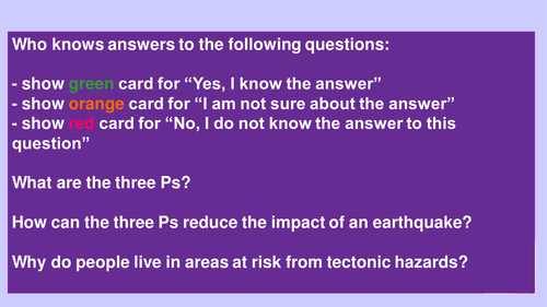 AQA 9-1 GCSE Reasons why people live in areas at risk from tectonic hazards + 3Ps.