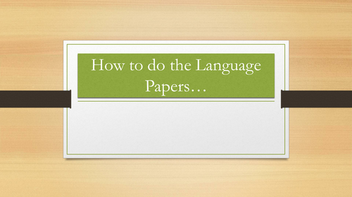 Hints and Tips for AQA Paper 1 and Paper 2 English Lanuage Reading Sections