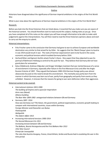 New A Level GCSE Coursework outline for research-Nazi Germany ...