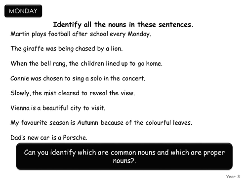 Grammar, Punctuation and Spelling Daily Challenges - Year 3 Set 1