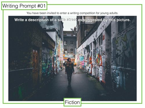 9-1 GCSE Writing Prompts 1-5: pictures for descriptive writing