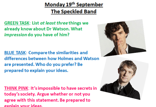 Year 8 SOL - The Speckled Band