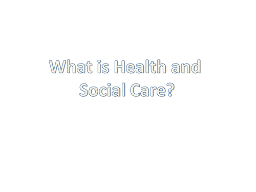 Into to level 3 (Taster) H and S