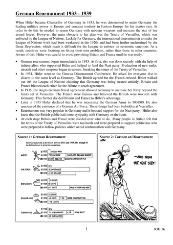 German rearmament from 1933 - 1939