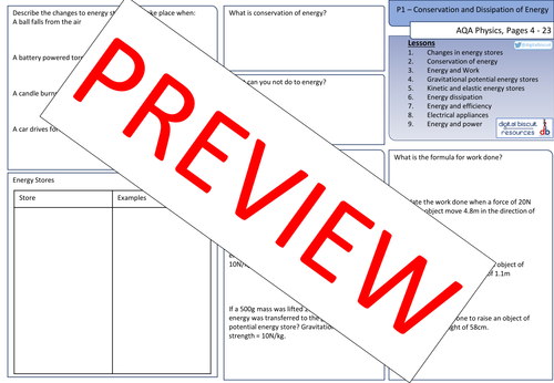 New AQA (2016) Physics P1 - Revision Sheet